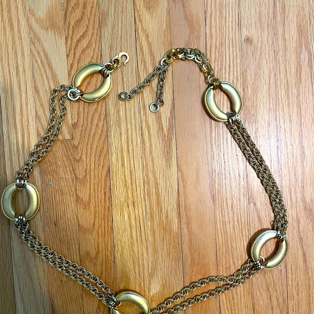 Gold chain waist belt